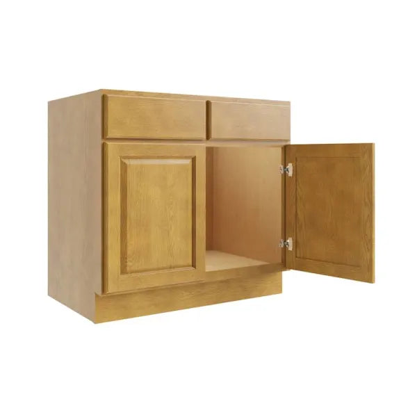 Cnc Cabinetry 33" W Sink Base Cabinet, Country Oak