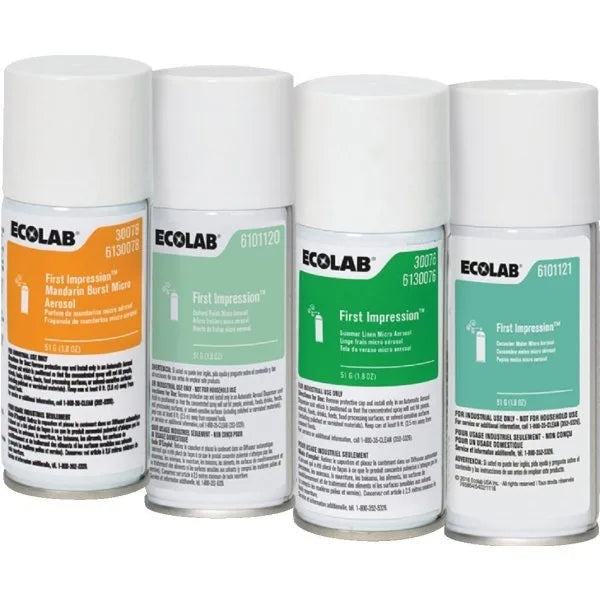 Ecolab First Impression Micro Aerosol Variety Pack Freshener 1.8 Oz, Case Of 12