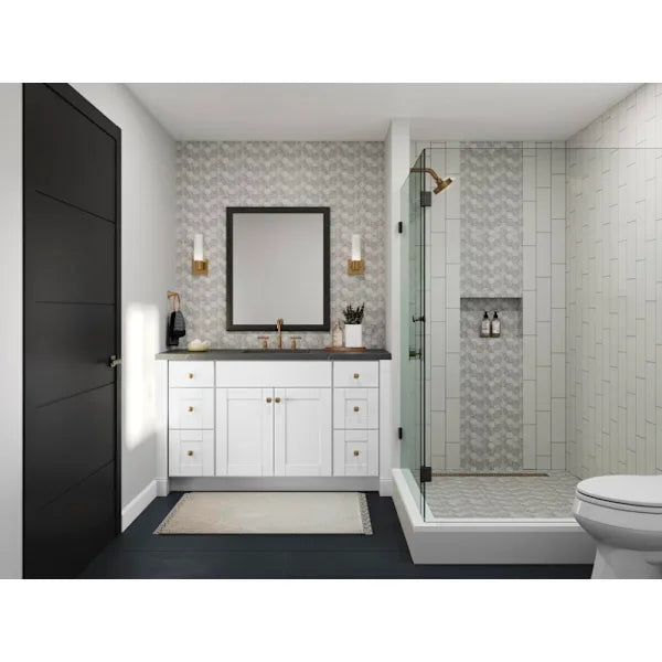 Hampton Bay 30in W X 30in H X 12in D Shaker Assembled Wall Cabinet Satin