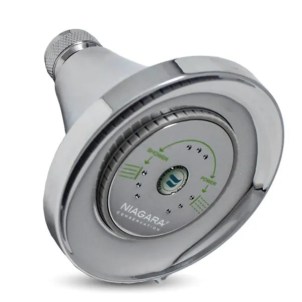 Niagara Earth Luxe 3 Sprays 1.5 GPM Fixed Mount Showerhead In Chrome