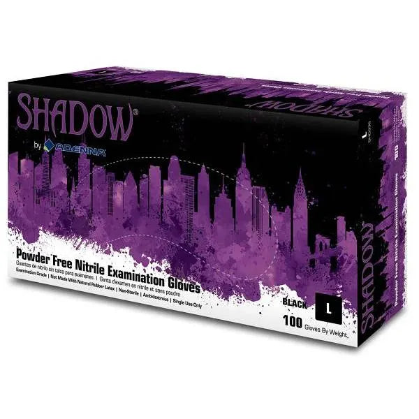 Adenna® Shadow® Nitrile Exam, Pf, Black, 6 Mil M, Package Of 100