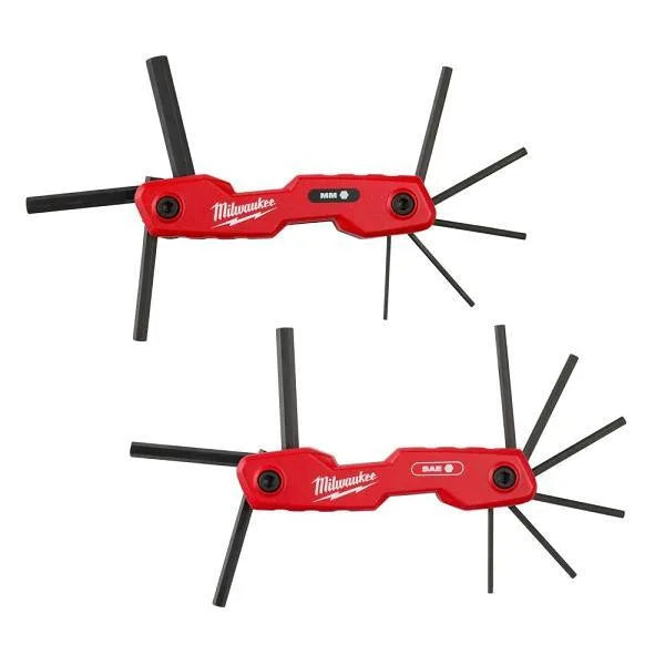 Milwaukee 17-Key Folding Hex Key Sets, Sae/Metric, 2 Piece