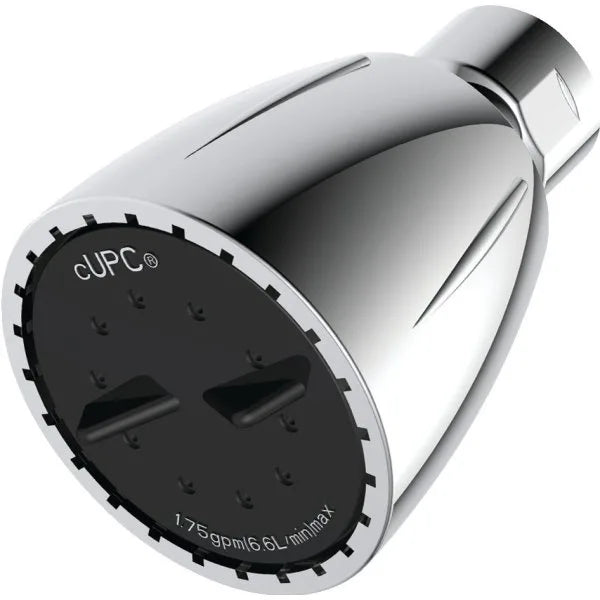 Maintenance Warehouse Chrome Adj Spray Showerhead, 2.5 Gpm, Black Face, Chrome, 3pk