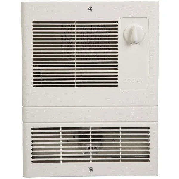 Broan® 9815wh Fan-Forced Wall Heater, 120 Vac, 13 A, 1000 W