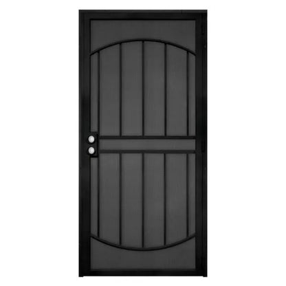 Unique Home Designs 36 In. X 80 In. Arcadamax Black Surface Mount Steel Door