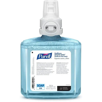 Purell® Healthcare Healthy Soap Gentle And Free Foam, Fragrance Free, 1200 Ml Refill For Es8 Touch-Free Dispenser Case Of 2