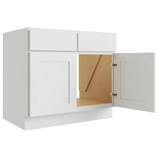 Cnc Cabinetry Luxor White Sink Base Cabinet 42w X 34.5h
