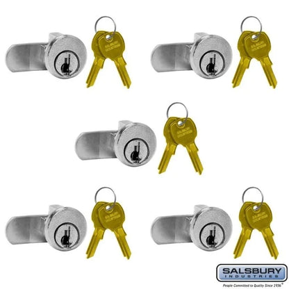 Salsbury Industries Vertical Mailbox Door Replacement, Locks, Package Of 5