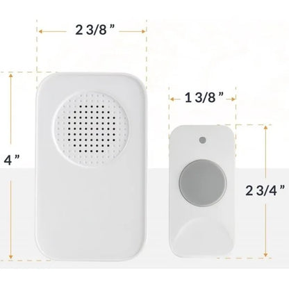 Newhouse Hardware Wireless Door Chime With Push Button, 150 Feet Operating Range