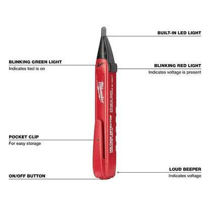Milwaukee Non-Contact Voltage Tester With Led Light