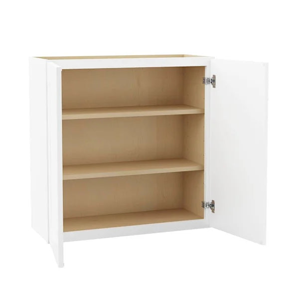 Hampton Bay 30in W X 30in H X 12in D Shaker Assembled Wall Cabinet Satin