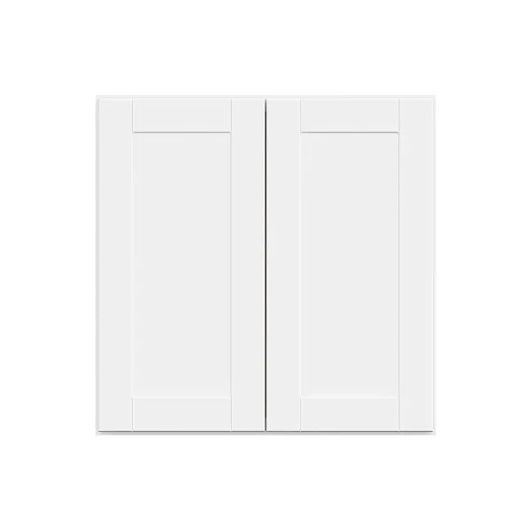 Hampton Bay 30in W X 30in H X 12in D Shaker Assembled Wall Cabinet Satin