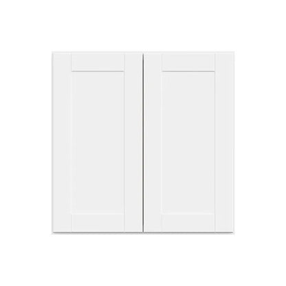Hampton Bay 30in W X 30in H X 12in D Shaker Assembled Wall Cabinet Satin