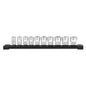 Milwaukee Low 6-Point Socket Set With Four Flat Sides, Metric, 3/8", 10 Piece