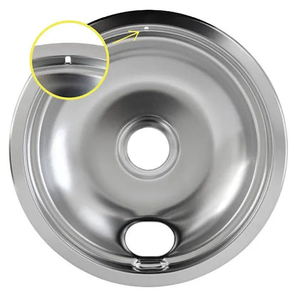 Universal 6" Chrome Drip Bowl, Package Of 6