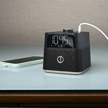 Brandstand Cubieblue 2.0 Alarm Clock With Bluetooth, 2 Power Outlets And 2 Usb