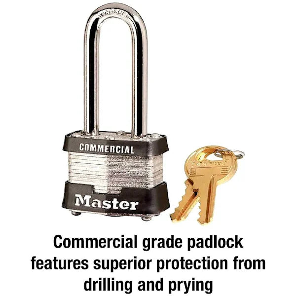 Master Lock No. 3 Steel Laminated Padlock 2 In L Shackle Keyed Alike No. 0464