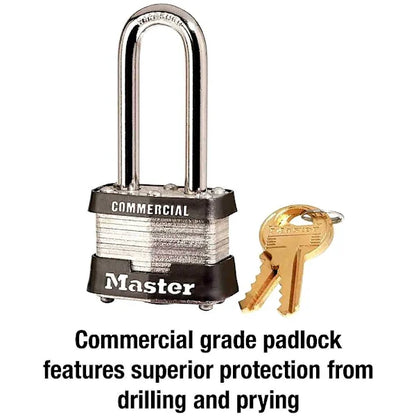Master Lock No. 3 Steel Laminated Padlock 2 In L Shackle Keyed Alike No. 0464