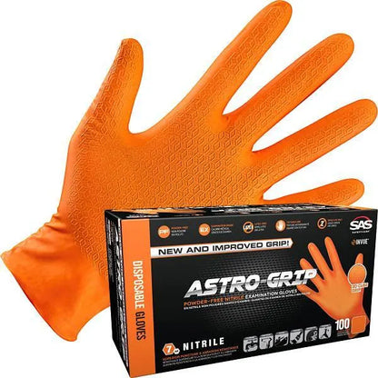 Sas Safety® Astro-Grip® Disposable Nitrile Gloves, Large, Pkg Of 100