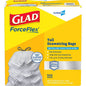 Glad Trash Bag, 13 Gal. Forceflex, Cloroxpro, Low Density, Grey, 100/Case