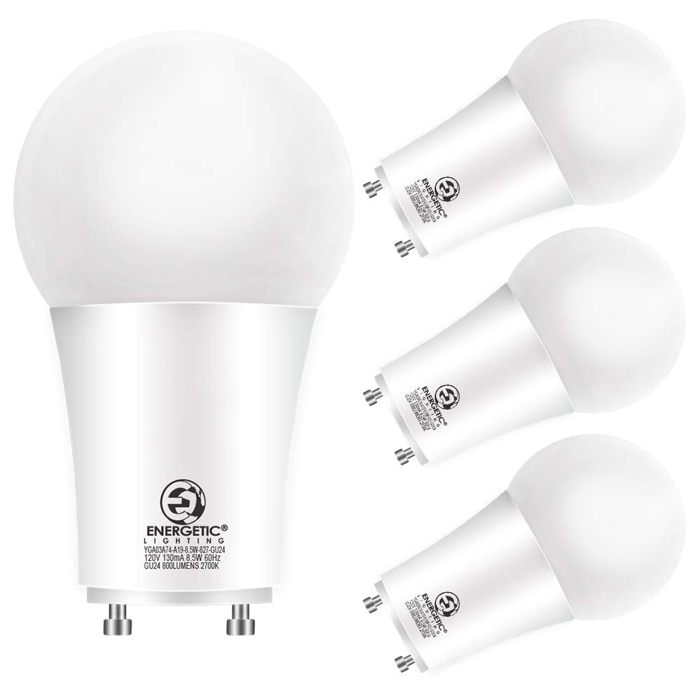 Energetic LED 60-Watt Eq A19 GU24 2 pin Base Dimmable T20 LED Light Bulb 3000k Daylight 10-Pack