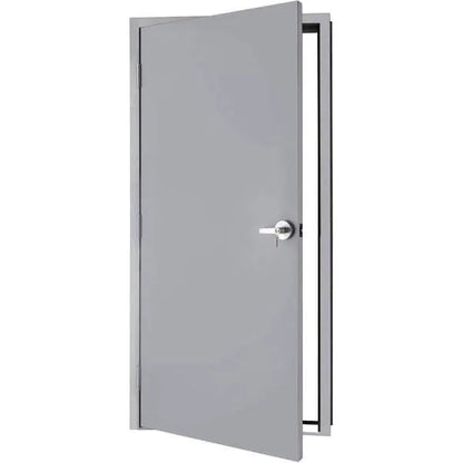 Armor Door 36 In. X 80 In. Right-Hand Outswing Steel Commercial Door W/ Frame And Hardware (Gray)