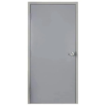 Armor Door 36 In. X 80 In. Right-Hand Outswing Steel Commercial Door W/ Frame And Hardware (Gray)