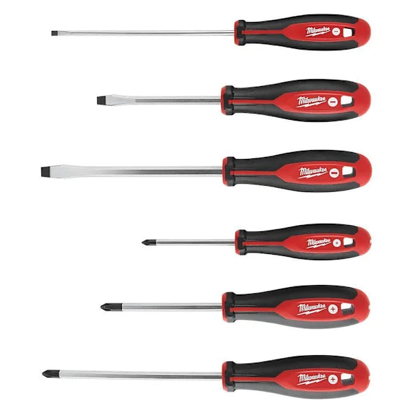 Milwaukee 6-Piece Hex Steel Screwdriver Set Including Phillips And Slotted