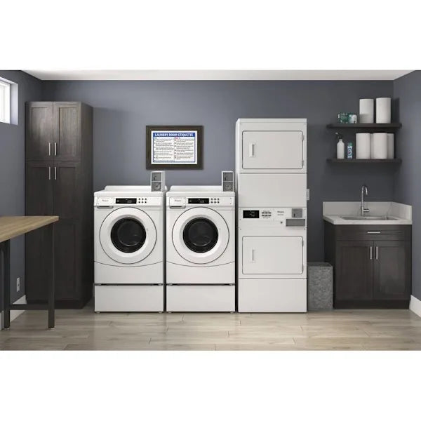Whirlpool ENERGY STAR Commercial 27 In. 3.1 cu. ft. High-Efficiency Front Load Washing Machine, Coin Drop Box