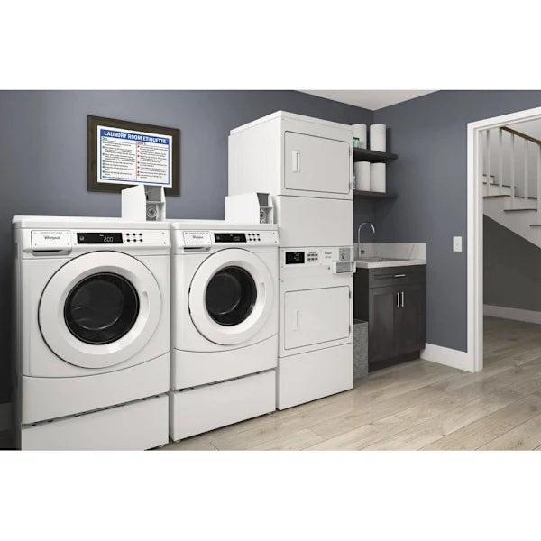 Whirlpool ENERGY STAR Commercial 27 In. 3.1 cu. ft. High-Efficiency Front Load Washing Machine, Coin Drop Box