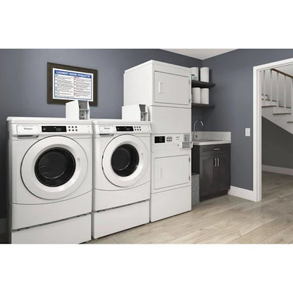 Whirlpool ENERGY STAR Commercial 27 In. 3.1 cu. ft. High-Efficiency Front Load Washing Machine, Coin Drop Box