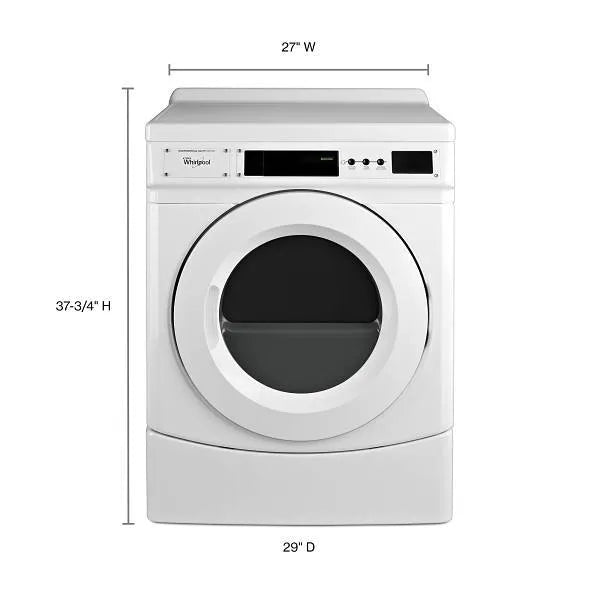 Whirlpool Commercial 6.7 cu. ft. Front Load Electric Dryer, Non-Coin, ADA
