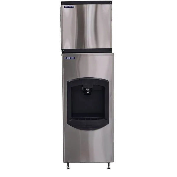 Norpole Commercial Dispensing Ice Maker, 350 Lb Output, 230lb Bin Capacity