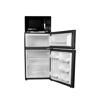 Microfridge 3.1 Cf Top Freezer Refrigerator 700 W Microwave Combo In Black