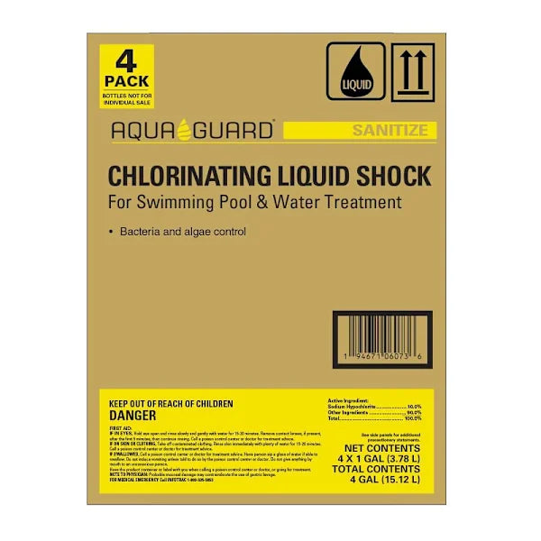 Aquaguard Chlorinating Liquid, 1 Gal. Case Of 4