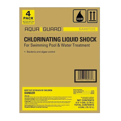Aquaguard Chlorinating Liquid, 1 Gal. Case Of 4