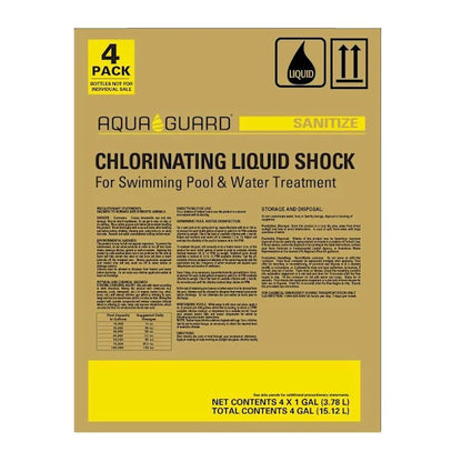 Aquaguard Chlorinating Liquid, 1 Gal. Case Of 4