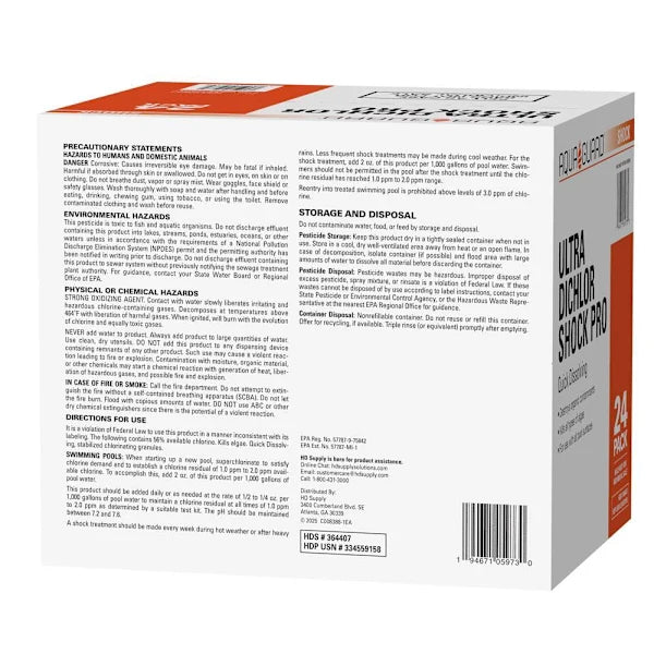 Aquaguard Dichlor Shock PRO 1 Lb. Bags, Package Of 24