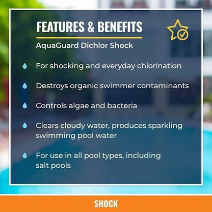 Aquaguard Dichlor Shock PRO 1 Lb. Bags, Package Of 24