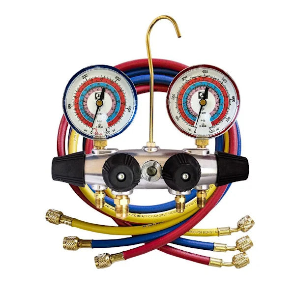 JB Industries Zeppelin 4-Valve Forged Aluminum Manifold With A2l Gauges