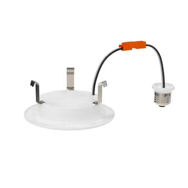 Halco 4" LED Push Lens Retrofit Slim Downlight, Smooth Trim, Select Cct, 8 Watt