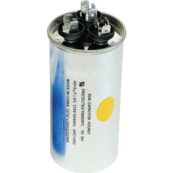 Supco 370 Volt 45/5 Mfd Dual Round Run Capacitor