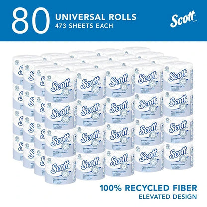 Scott Professional 2-Ply Recycled Standard Roll Toilet Paper 80 Rolls Case Of 80