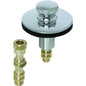 Push-Pull Tub Drain Stopper 5/16" Or 3/8" Threaded Pin Chrome Plated