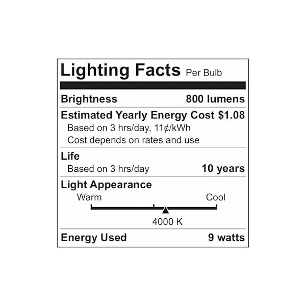 Maintenance Warehouse 60w Eq A19, Medium Base, Non Dimmable, 4000k, Cool White, Package Of 100