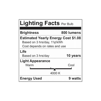Maintenance Warehouse 60w Eq A19, Medium Base, Non Dimmable, 4000k, Cool White, Package Of 100