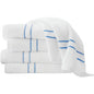 Morning Glory Pool Towel 24x50 10.5lbs/Dozen White With Blue Border Case Of 12