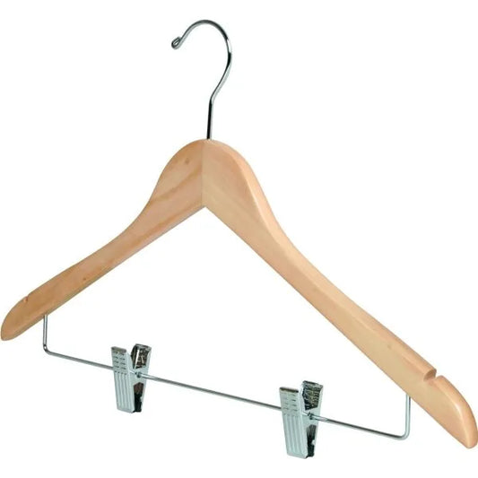 18 X 1/2" Standard Hook Female Hanger, Natural Wood, Package Of 100