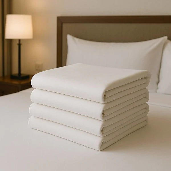 Cotton Bay Classic T200 Flat Sheet Queen 90x105 In. White, Case Of 24