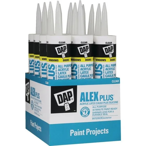 Dap® Alex Plus Siliconized Acrylic Caulk (Clear) (12-Count)
